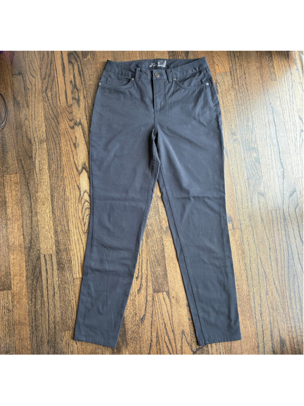 Nike Dri-FIT Golf Pants Womens 4 Black Slim Fit 5-Pocket Stretch BV6081-010